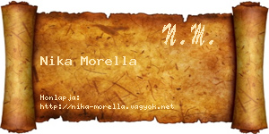 Nika Morella névjegykártya